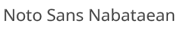 Noto Sans Nabataean 