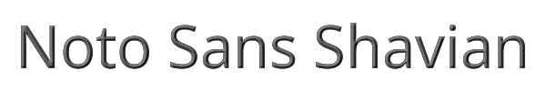 Noto Sans Shavian 
