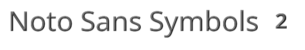 Noto Sans Symbols 2 