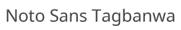 Noto Sans Tagbanwa 