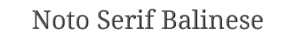 Noto Serif Balinese 