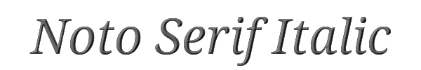 Noto Serif Italic 
