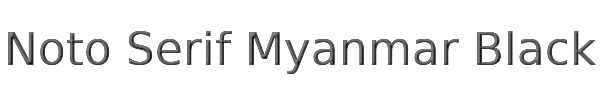 Noto Serif Myanmar Black 