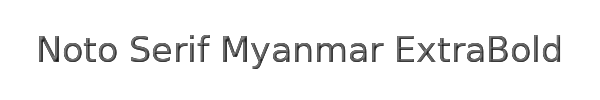 Noto Serif Myanmar ExtraBold 