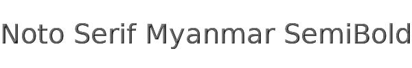 Noto Serif Myanmar SemiBold 