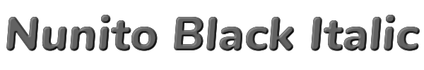 Nunito Black Italic 
