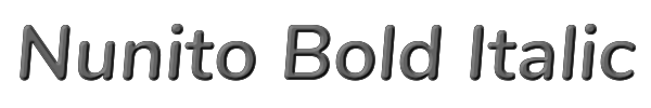 Nunito Bold Italic 