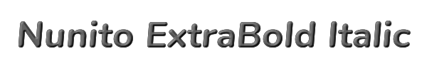 Nunito ExtraBold Italic 
