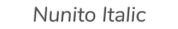Nunito Italic 