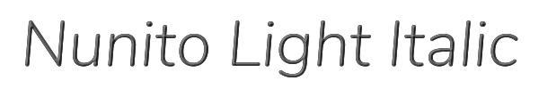 Nunito Light Italic 