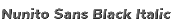 Nunito Sans Black Italic 