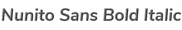 Nunito Sans Bold Italic 