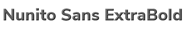 Nunito Sans ExtraBold 