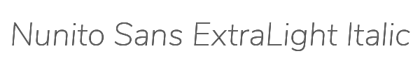Nunito Sans ExtraLight Italic 