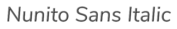 Nunito Sans Italic 