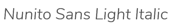 Nunito Sans Light Italic 