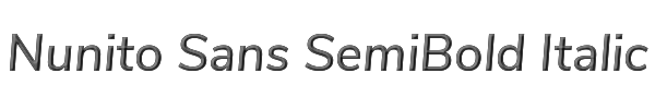 Nunito Sans SemiBold Italic 