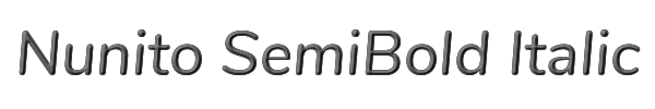 Nunito SemiBold Italic 