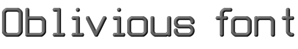 Oblivious font 