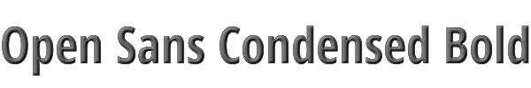 Open Sans Condensed Bold 