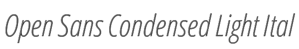 Open Sans Condensed Light Italic 