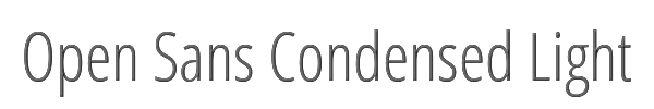 Open Sans Condensed Light 