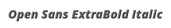 Open Sans ExtraBold Italic 