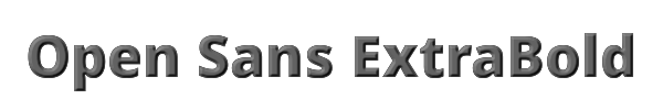 Open Sans ExtraBold 