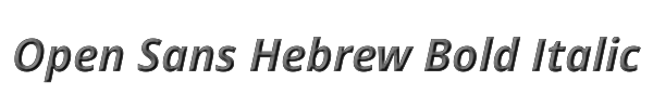 Open Sans Hebrew Bold Italic 