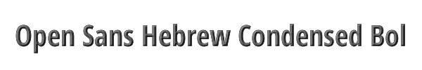 Open Sans Hebrew Condensed Bold 