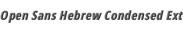 Open Sans Hebrew Condensed Extra Bold Italic 