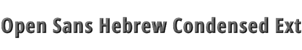 Open Sans Hebrew Condensed Extra Bold 