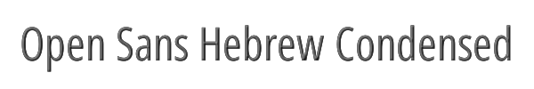 Open Sans Hebrew Condensed 