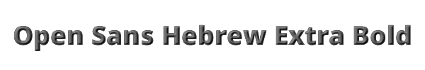 Open Sans Hebrew Extra Bold 