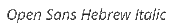 Open Sans Hebrew Italic 