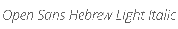 Open Sans Hebrew Light Italic 