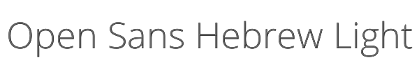 Open Sans Hebrew Light 