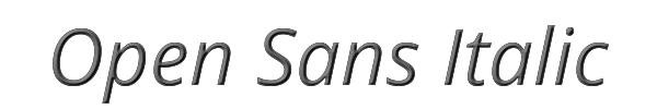 Open Sans Italic 