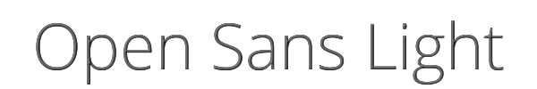 Open Sans Light 