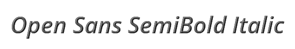Open Sans SemiBold Italic 