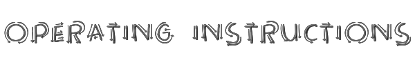 Operating instructions 