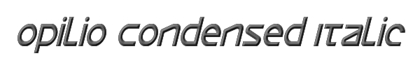 Opilio Condensed Italic 