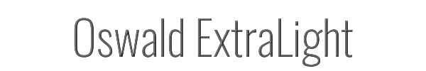Oswald ExtraLight 
