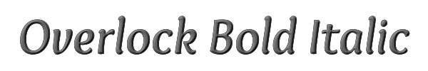 Overlock Bold Italic 