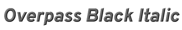 Overpass Black Italic 