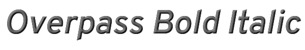 Overpass Bold Italic 