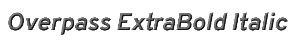 Overpass ExtraBold Italic 