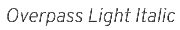 Overpass Light Italic 
