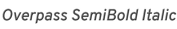 Overpass SemiBold Italic 