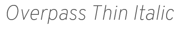 Overpass Thin Italic 